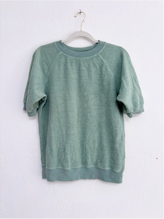 Jungmaven Tops - Women's Jungmaven Hemp Organic Cotton SS Raglan Sherpa Sweatshirt Green Size S